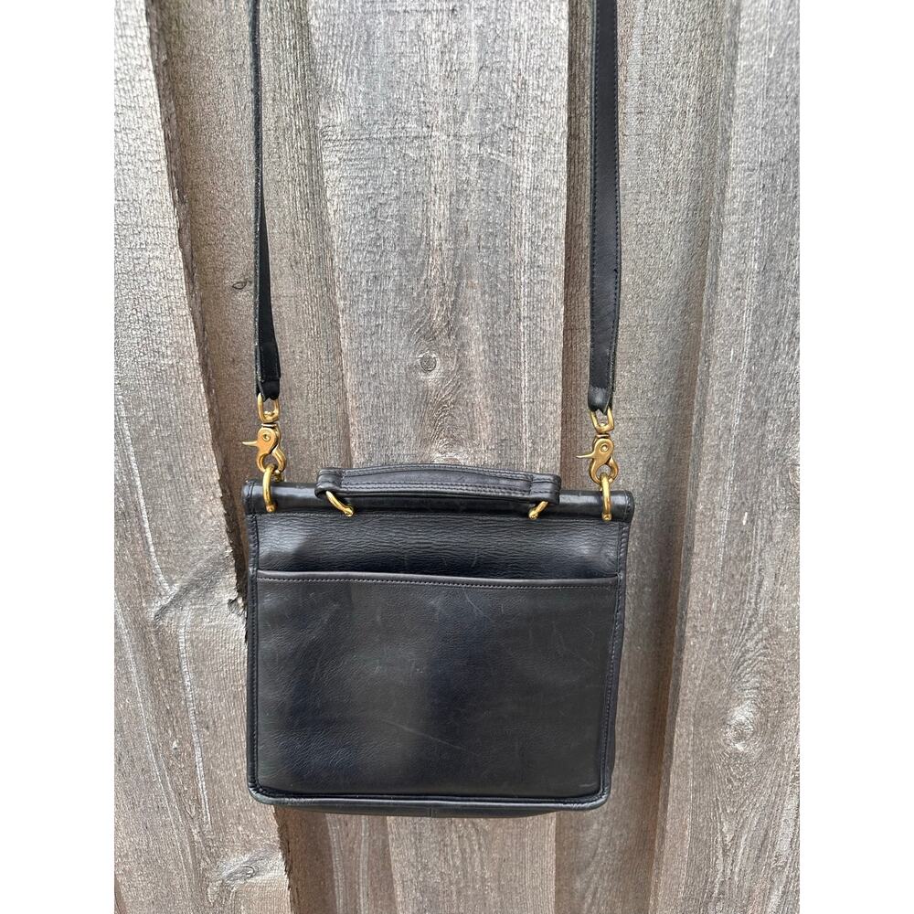 Vintage Coach Willis 9927 Black Leather Crossbody Satchel Bag Fair Condition - Picture 7 of 10